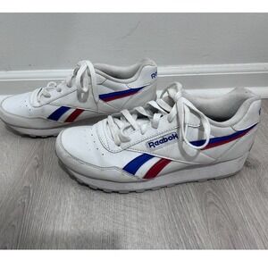 Reebok Royal Classic Jogger 3 Mens White Blue Red Sneakers G58559 Sz 9 Athletic